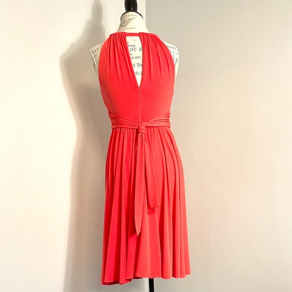 Suzy chin for maggy boutique dress orange midi beautiful US size 6 - Picture 4 of 7
